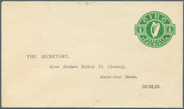 14515 Irland - Ganzsachen: Great Northern Railways: 1925, 1/2 D. Pale Green Envelope With Watermark And Ve - Ganzsachen