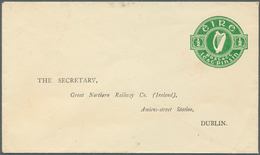 14515 Irland - Ganzsachen: Great Northern Railways: 1925, 1/2 D. Pale Green Envelope With Watermark And Ve - Entiers Postaux