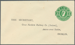 14516 Irland - Ganzsachen: Great Northern Railways: 1925, 1/2 D. Pale Green Envelope Without Watermark And - Entiers Postaux