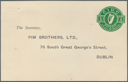 14520 Irland - Ganzsachen: Pim Brothers, Ltd., Dublin: 1935, 1/2 D. Pale Green "proxy" Card, Text In Black - Ganzsachen