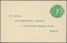 14528 Irland - Ganzsachen: Pim Brothers, Ltd., Dublin: 1948, 1/2 D. Pale Green "proxy" Card, Text In Black - Ganzsachen