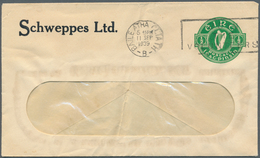 14533 Irland - Ganzsachen: Schweppes Ltd.: 1939, 1/2 D. Pale Green Window Envelope, Used From "BALE ÁTHA C - Entiers Postaux