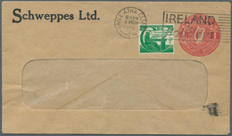 14534 Irland - Ganzsachen: Schweppes Ltd.: 1942, 1d. Red Window Envelope With Additional Franking 1/2 D. G - Ganzsachen