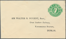 14539 Irland - Ganzsachen: Great Southern Railways: 1929, 1/2 D. Pale Green Envelope, Four Covers With Dif - Entiers Postaux