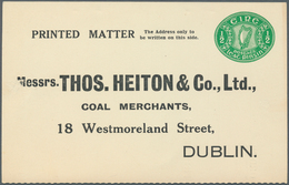 14544 Irland - Ganzsachen: Thos. Heiton & Co., Ltd., Dublin: 1930 (?), 1/2 D. Pale Green Printed Metter An - Entiers Postaux