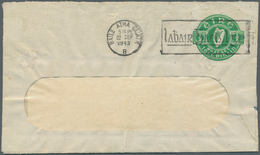 14560 Irland - Ganzsachen: Anonymous: 1943, 1/2 D. Pale Green Window Envelope Without Print Of Sender Or A - Entiers Postaux