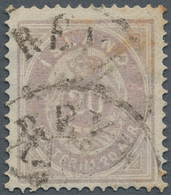 14601 Island: 1876, 20 Aur Arms Pale Violett With Parts Of Reykjavik Cancellation. (Facit No. 14a - Cv 450 - Autres & Non Classés