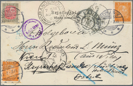 14604A Island: 1903, 2 X 3 A Orange And 4 A Grey/rose, Mixed Franking On Picture Postcard From REKJAVIK, 30 - Autres & Non Classés