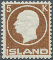 14609 Island: 1912, 5 Kr. Braun, Zentriertes Luxusstück (Facit: 3.000) - Autres & Non Classés