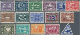 14620 Island: 1930, Allthing, 3a. To 10kr., Complete Set Of 16 Values Incl. Airmail Stamp, Unmounted Mint - Altri & Non Classificati