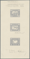 14622 Island: 1930, Cardboard Proof Of Tone Plate (background) In Grey Of 30 A. Green, The Unisssued 45 A. - Sonstige & Ohne Zuordnung