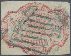 14648 Italien - Altitalienische Staaten: Kirchenstaat: 1852, 1 Scudo Red, Small Faults, Signed Pfenniger, - Stato Pontificio