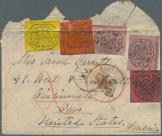 14651 Italien - Altitalienische Staaten: Kirchenstaat: 1868: 2.30 Lire Four Colour Franking Consisting Of - Etats Pontificaux