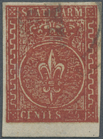 14668 Italien - Altitalienische Staaten: Parma: 1853, 25 C Reddish Brown On White, Used, Multiple Signatur - Parma