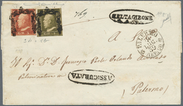 14692 Italien - Altitalienische Staaten: Sizilien: 1859: 5 Gr Brownish Red (first Plate, Naples Paper) And - Sicile