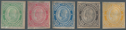 14708 Italien: 1862 (Genoa). Set Of 5 Essays In 5 Different Colors Showing King Victor Immanuel. No Gum. - Poststempel