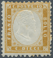 14710 Italien: 1862, 10c. Bistre, Fresh Colour, Well Peforated And With Superior Embossing, Unmounted Mint - Marcophilie