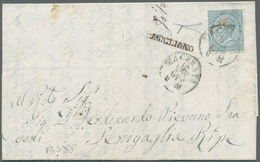 14717 Italien: 1864, Folded Letter Sent From MOGLIANO To Ripe (near Senigallia) And Franked With Sassone L - Storia Postale