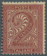 14723 Italien: 1865, 2c. Reddish Brown, London Printing, Fresh Colour, Well Perforated, Mint O.g. With Hin - Storia Postale