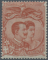 14733 Italien: 1896: Royal Wedding Prince Victor Emanuell (III) With Princess Elena, 20 C Rare CINDERELLA - Poststempel