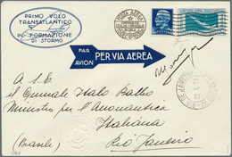 14751 Italien: 1930, Außergewöhnlich Schöner Luxusbrief Mit Unterschrift Des Piloten, Der Brief Ungewöhnli - Poststempel