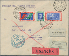 14759 Italien: 1933, Außergewöhnlich Schöner Geschwaderflugbrief ROM - AMSTERDAM Mit MeF Und Als Express, - Marcophilie