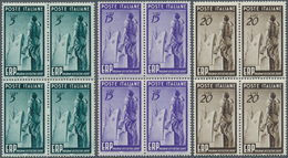14770 Italien: 1949, Kompletter Satz Im Viererblock "ERP Hilfe Für Europa", Postfrisch (ME 600.-) - Poststempel