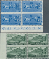 14771 Italien: 1950, 2 Vierer-Blocks "Konferenz Der UNESCO In Florenz", 20 L. Mit Linkem Luxusrand, 55 L. - Poststempel