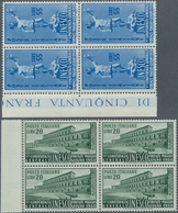 14771 Italien: 1950, 2 Vierer-Blocks "Konferenz Der UNESCO In Florenz", 20 L. Mit Linkem Luxusrand, 55 L. - Marcophilie