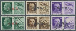 14789 Italien - Militärpostmarken: Nationalgarde: 1944, König Viktor Emanuel 25 C. Grün, 30 C. Braun Und 5 - Autres & Non Classés