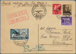 14790 Italien - Militärpostmarken: Nationalgarde: 1944, G.N.R. Overprints, Airmails 2l. Slate And 10l. Car - Autres & Non Classés