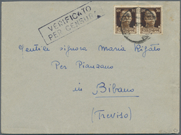 14794 Italien - Militärpostmarken: Atlantikküste: 1943, Overprint Issue 30 C., Two Single Stamps Tied By C - Altri & Non Classificati