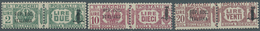 14797 Italien - Paketmarken: 1944, "REPUBBLICA SOCIALE" Overprints, 2l. Green, 10l. Lilac And 20l. Lilac, - Pacchi Postali