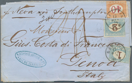 14804 Italien - Portomarken: 1871, Incoming Mail: Brasil, Part Of Folded Letter Cover, Sent From RIO DE JA - Taxe