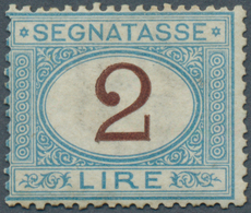 14807 Italien - Portomarken: 1870, 2l. Blue/brown, Fresh Colour, Normally Perforated With Some Slightly Un - Taxe