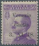 14818 Italienische Besetzung 1918/23 - Julisch-Venetien: 1918, 50c. Violet With Proof Overprint "Venezia G - Venezia Giulia