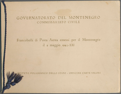 14829 Italienische Besetzung 1941/43 - Montenegro: 1943 Freimarken In Ministerfolder, Marken Liegen Auf St - Montenegro
