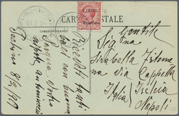 14846 Italienische Post In China: 1919, Picture Card Showing "Legationstreet West" Franked With 4 Cent On - Tientsin