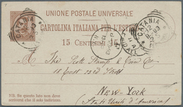 14859 Italien - Ganzsachen: 1883: 15 C. Brown Postal Stationery Card, Tarif For U.P.U. Members With More T - Entiers Postaux