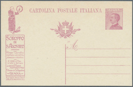 14860 Italien - Ganzsachen: 1921, 15 C Lilac Victor Emanuel Psc With Advertising (pubblicitario) "Sciroppo - Interi Postali