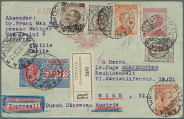 14861 Italien - Ganzsachen: 1923: 40 C Michetti, Red On Light Green UPU Postal Stationery Card, With Addit - Ganzsachen