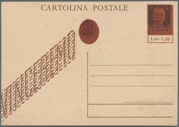 14868 Italien - Ganzsachen: 1945, Lire 1,20 C. On 15 C. Green And Lire 1,20 On 30 C. Brown (both "VINCEREM - Ganzsachen