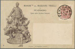 14872 Italien - Ganzsachen: 1898: "Magiore Toselli" , Rare Postal Stationery Card (100 Copies Printed On P - Ganzsachen