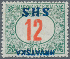 14897 Jugoslawien - Portomarken: 1918, Postage Due Stamp 12 F Of Hungary With INVERTED Overprint "HRVATSKA - Segnatasse