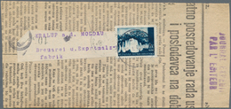 14906 Kroatien: 1941: 0,50 K Single Franking On Wrapper From Zagreb To Bohemia&Moravia. ÷ 1941: Landschaft - Kroatien