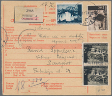 14910 Kroatien - Portomarken: 1941, 10 Dinar Der Ersten Portomarken-Aufdruckausgabe Auf Paketkarte Von Osi - Croazia