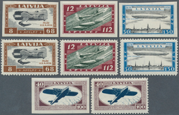 14984 Lettland: 1933, Satz A + B "Hilfsfonds Für Verunglückte Flieger", Ungebraucht (mit Kleiner Falzspur) - Lettland