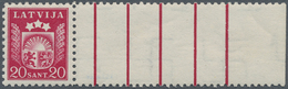 14988 Lettland: 1934, E 20 Wz Vw Postfrisch, Das Seltene Essay - Luxus Mit Rechtem Breiten Bogenrand, Post - Lettland
