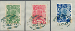 14998 Liechtenstein: 1912, Freimarkenausgabe "Fürst Johann II.", Luxussatz Mit Gutem Grünen Stempel Von Sc - Briefe U. Dokumente