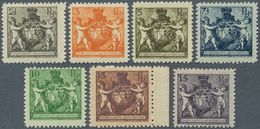15008 Liechtenstein: 1921, Freimarken-Ausgabe Ab 2 1/2 Rp. - 15 Rp., Taufrische Serie, Postfrisch (SBK =50 - Lettres & Documents